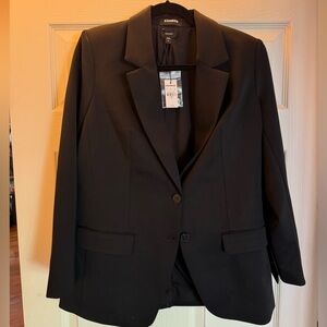 Express Womens Black Super soft twill Blazer Size Medium